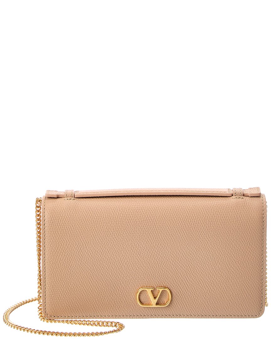 Valentino Vlogo Signature Leather Wallet On Chain