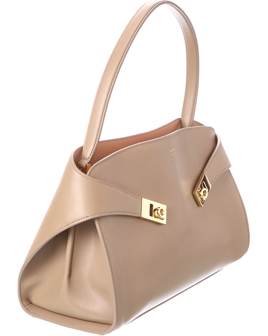 Ferragamo Hug Soft Bicolor Leather Shoulder Bag