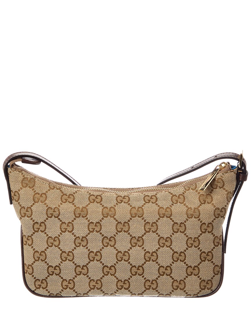 Gucci Lady Lunetta Small Gg Canvas & Leather Shoulder Bag