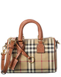 Burberry Mini Check Leather Shoulder Bag