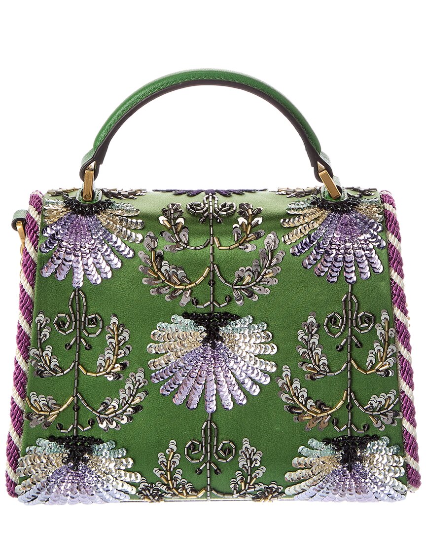 Valentino Vsling Mini Satin & Leather Shoulder Bag
