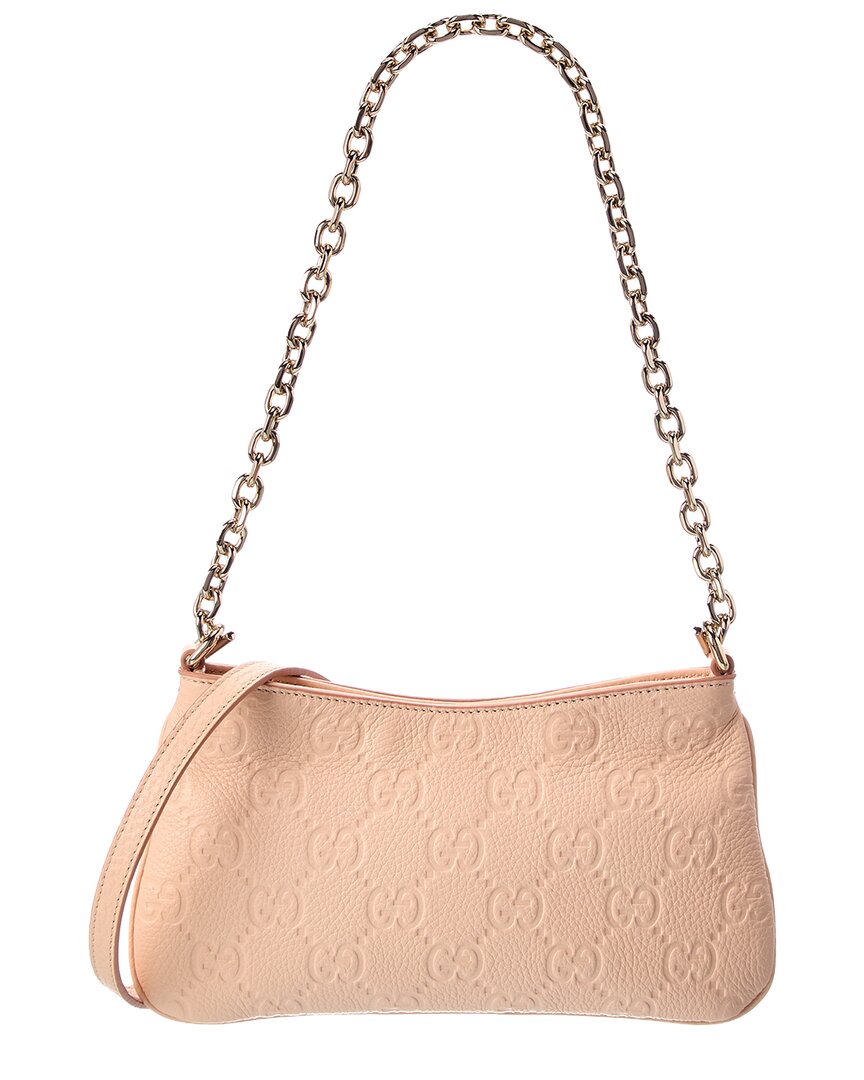 Gucci Gg Emblem Super Mini Leather Shoulder Bag