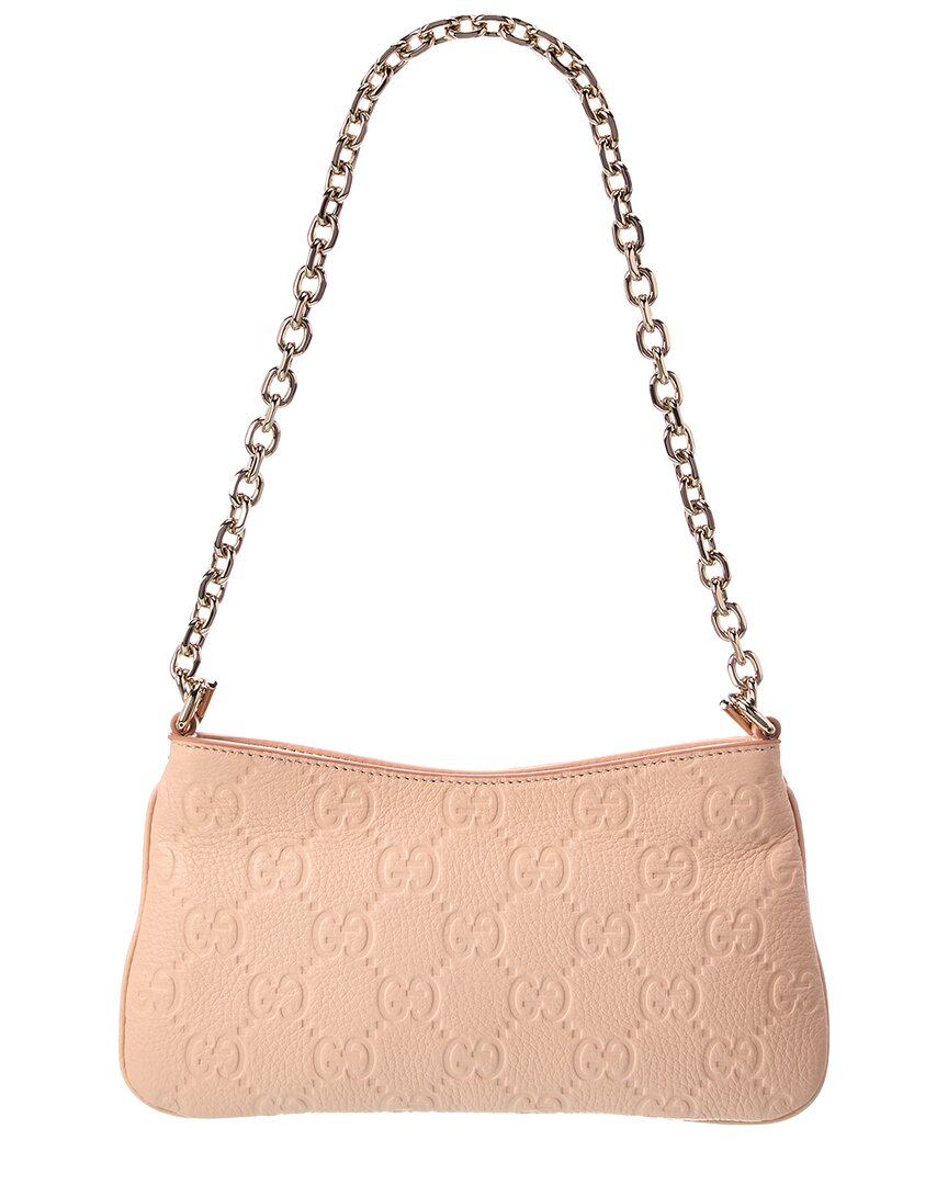 Gucci Gg Emblem Super Mini Leather Shoulder Bag