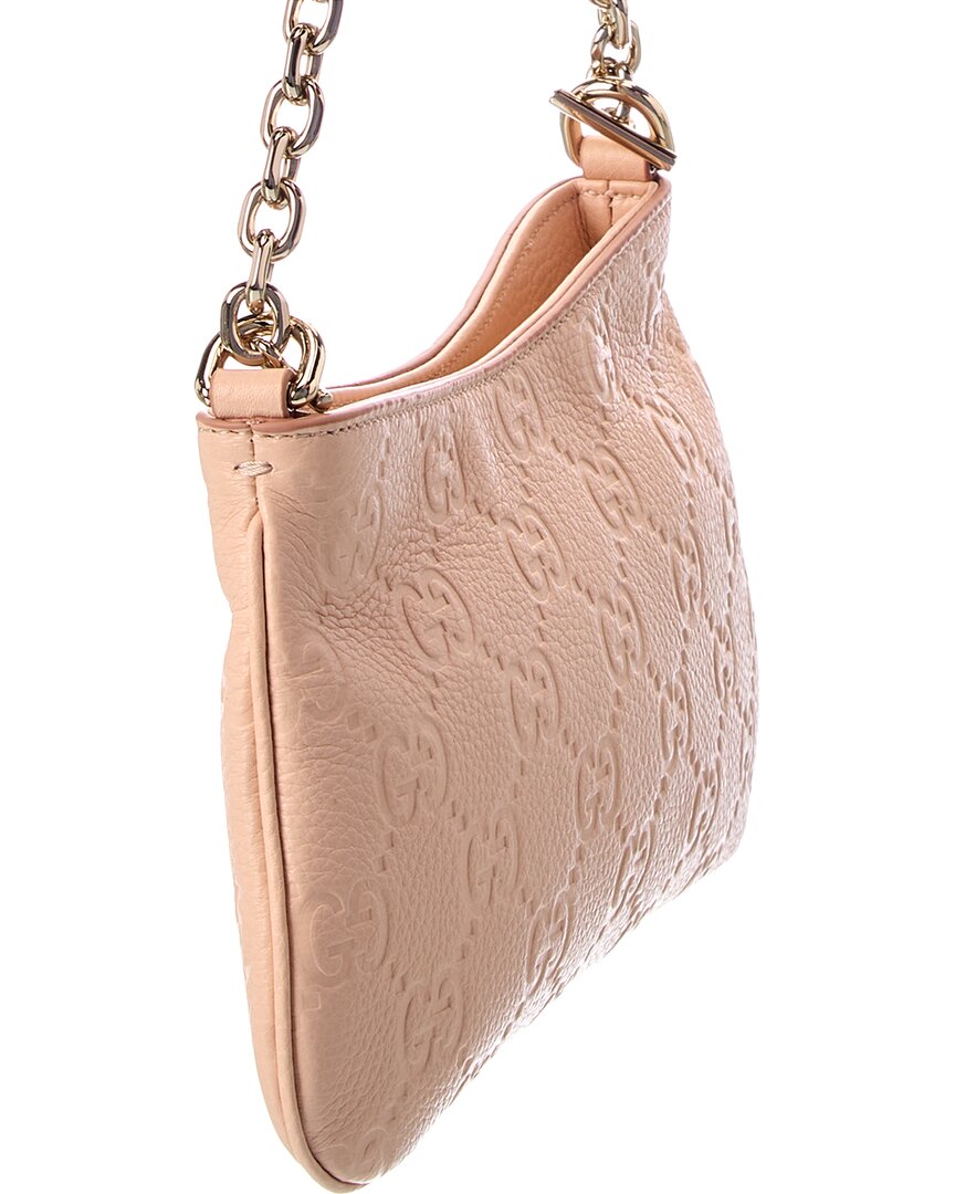 Gucci Gg Emblem Super Mini Leather Shoulder Bag