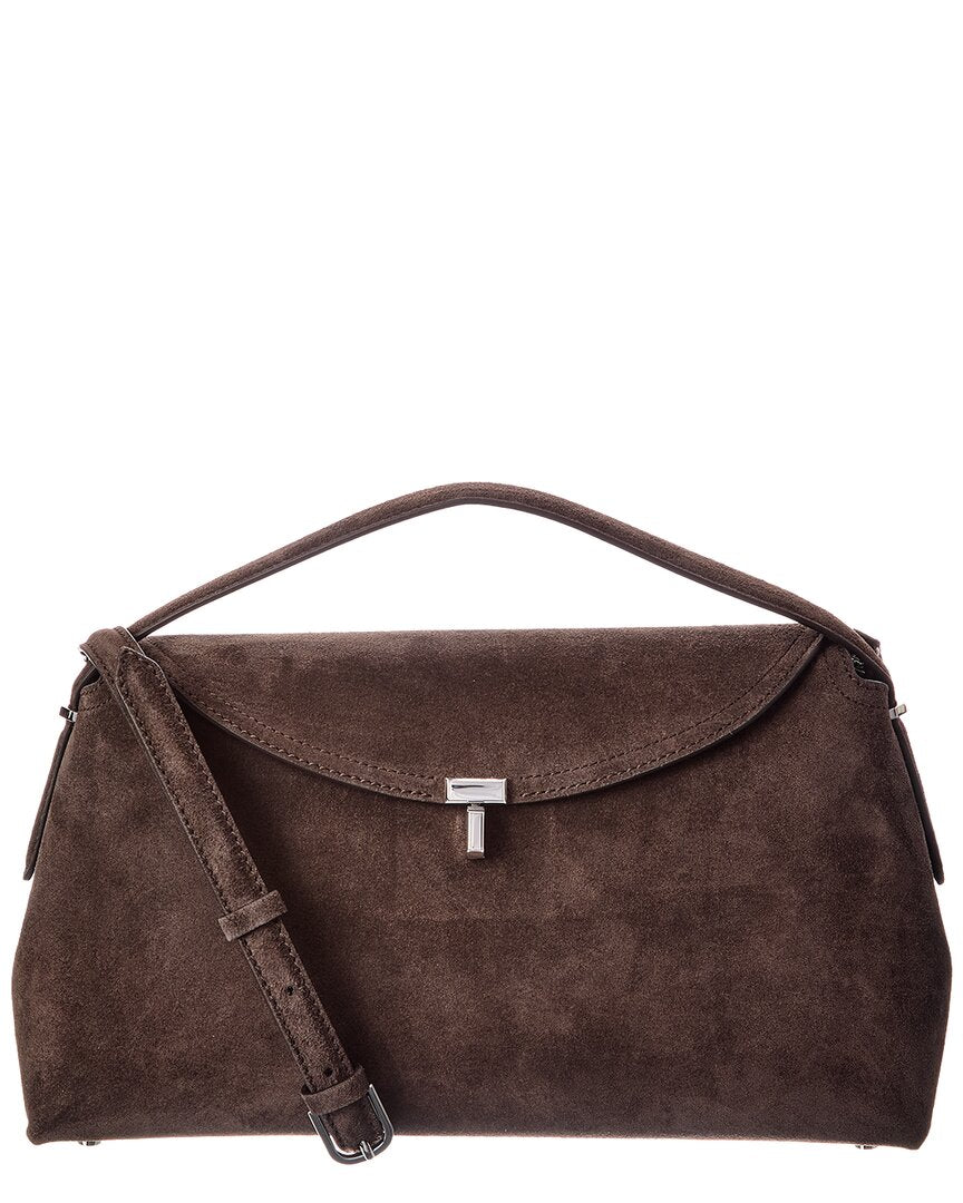 Toteme T-Lock Suede Shoulder Bag