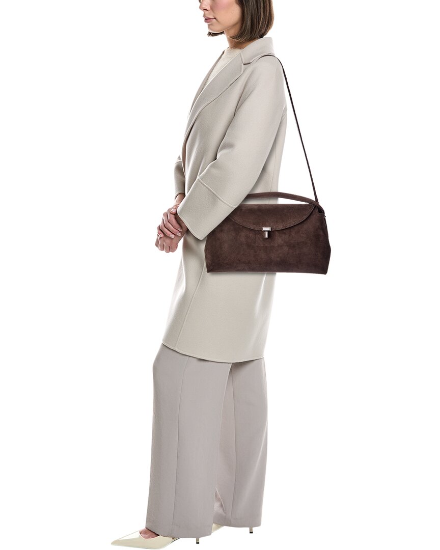 Toteme T-Lock Suede Shoulder Bag