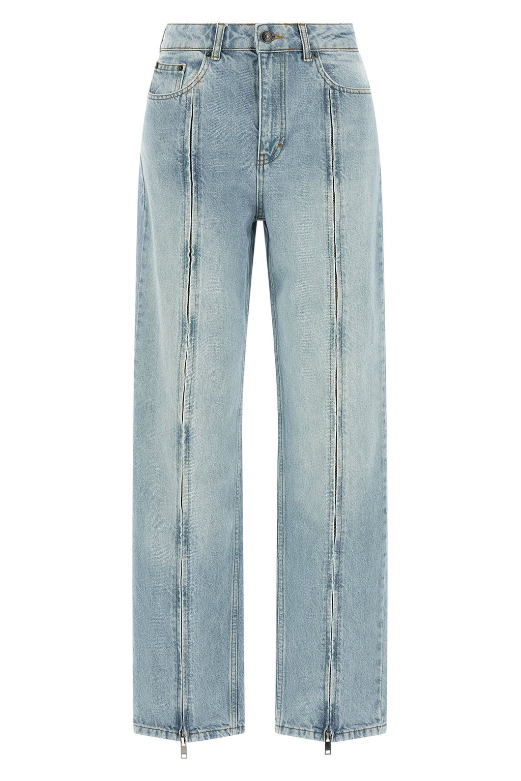 Front-Zip Jeans