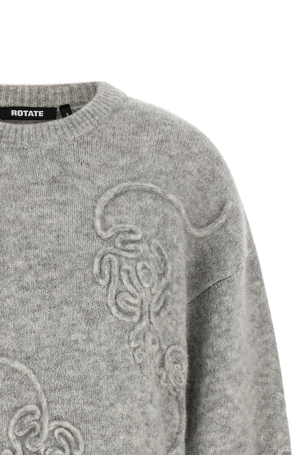 ROTATE BIRGER CHRISTENSEN Sweater With 3D Floral Appliqués