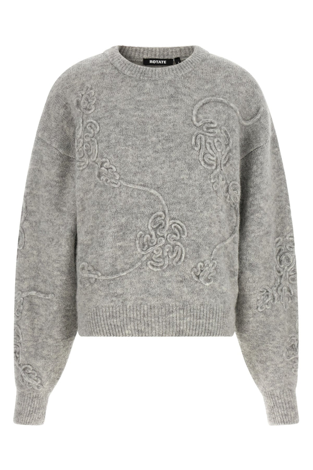 ROTATE BIRGER CHRISTENSEN Sweater With 3D Floral Appliqués