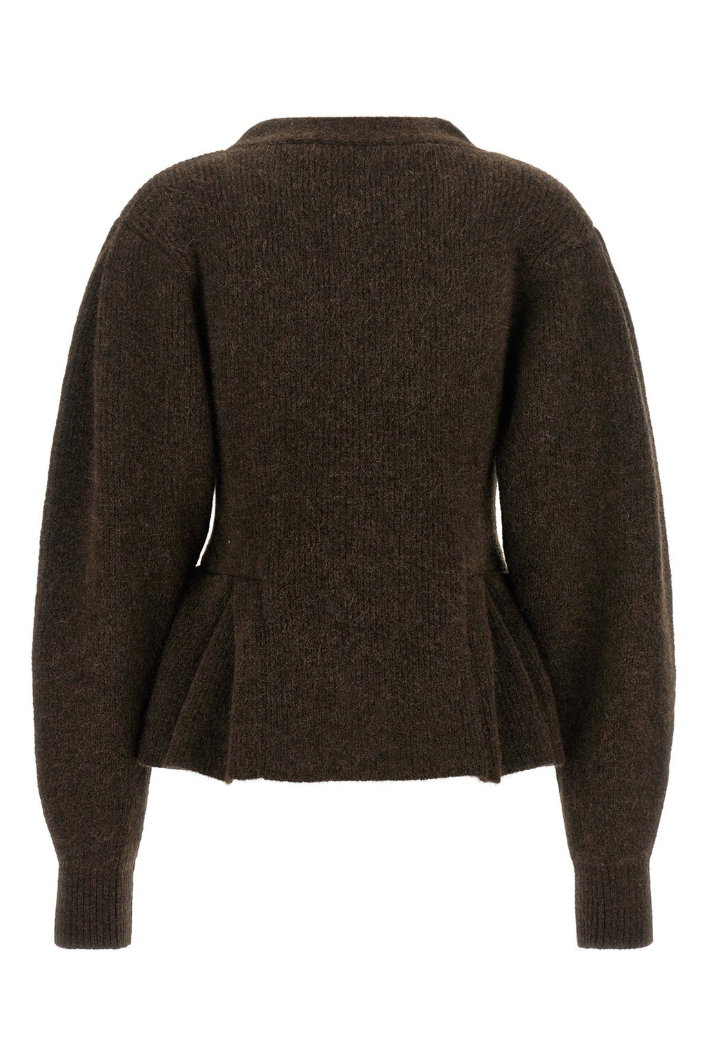 ROTATE Birger Christensen Cardigan With Peplum Hem