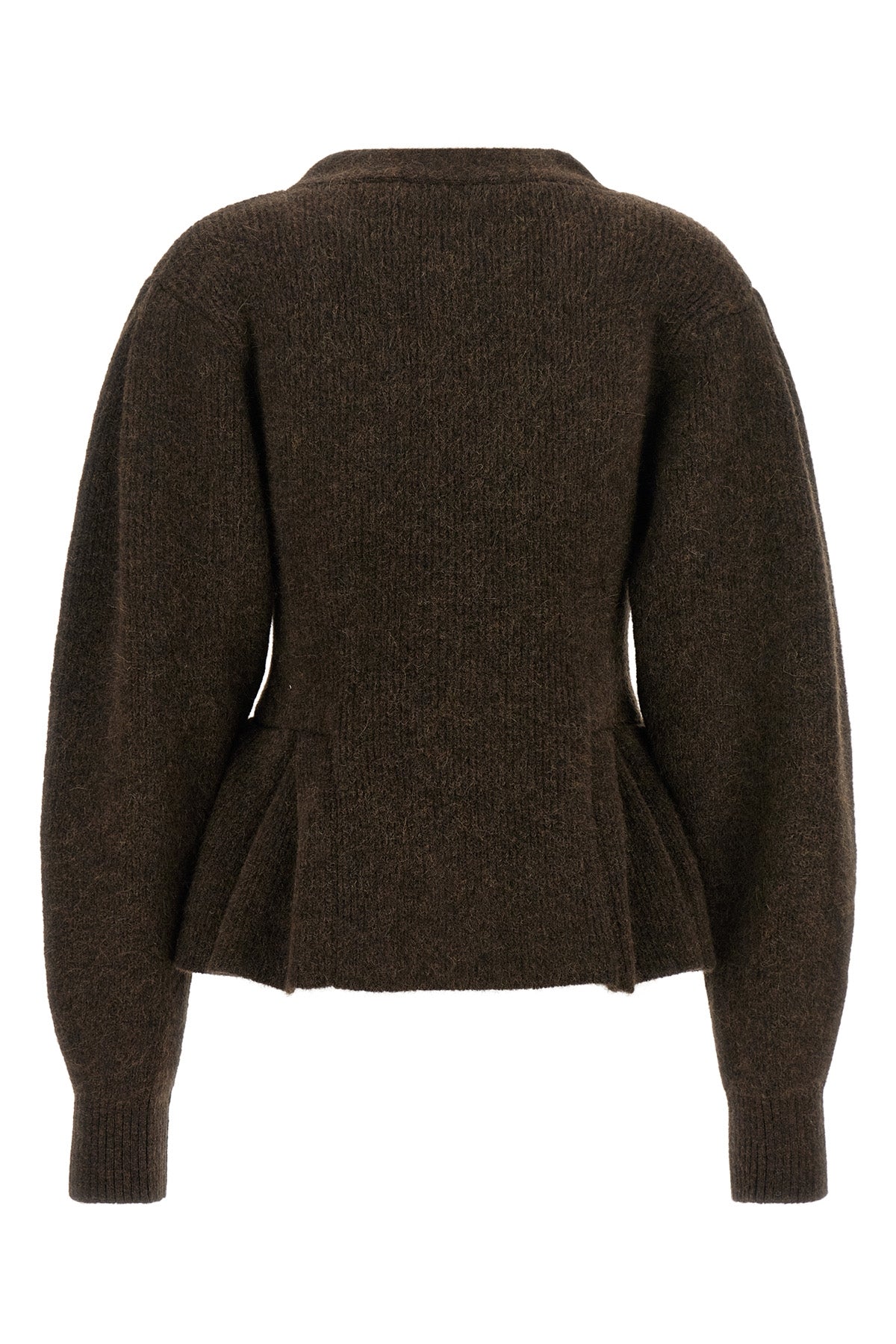 ROTATE Birger Christensen Cardigan With Peplum Hem