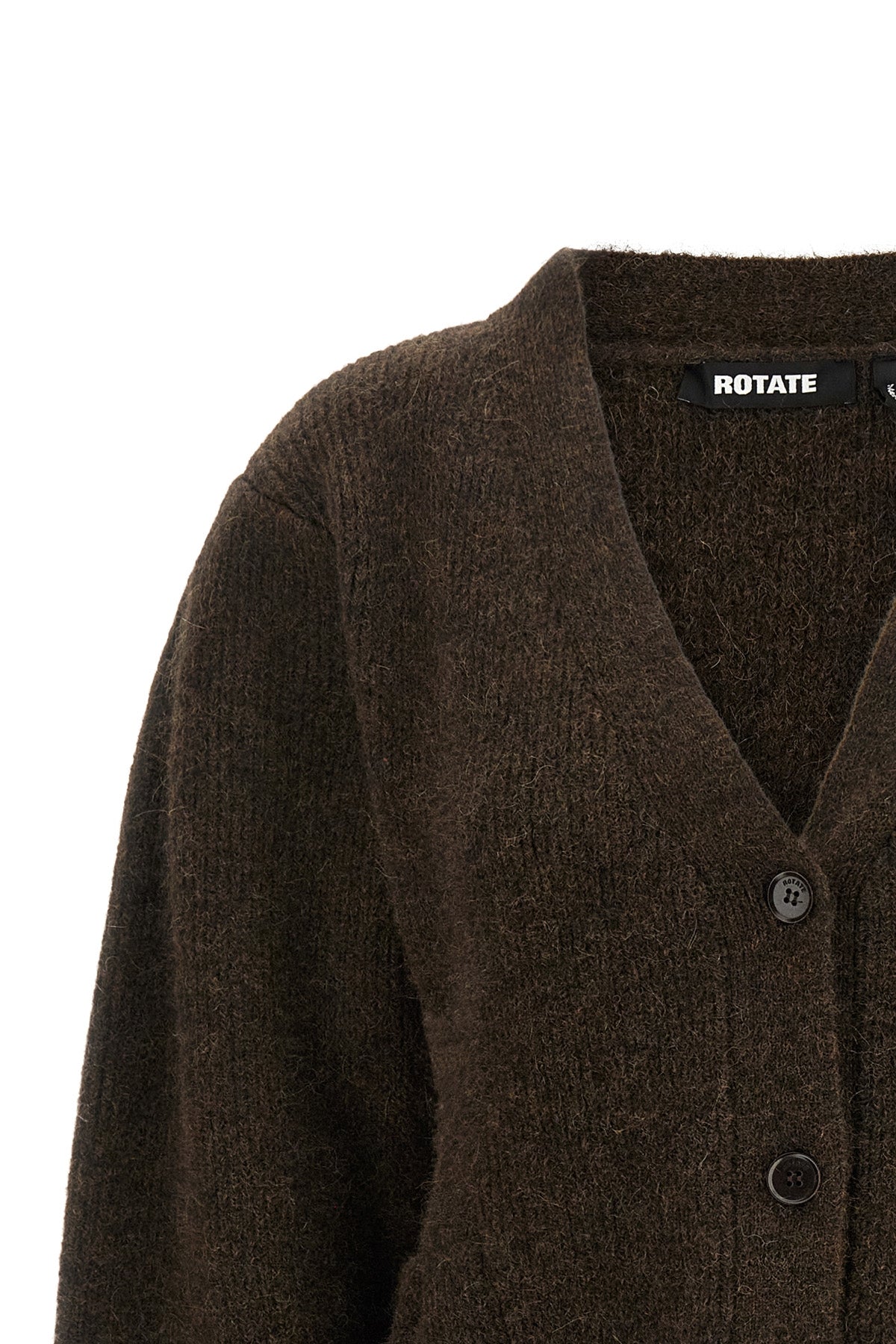 ROTATE Birger Christensen Cardigan With Peplum Hem
