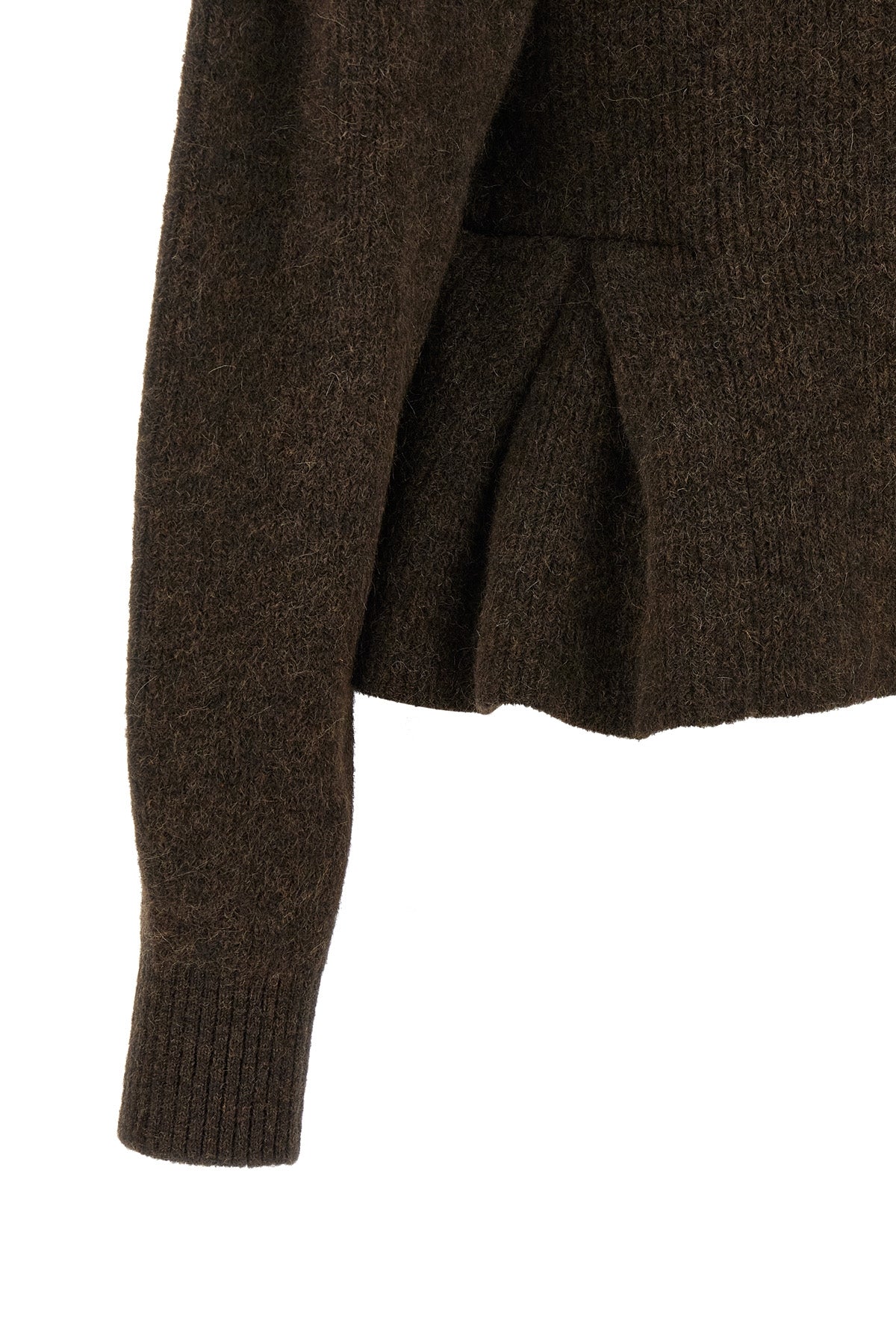 ROTATE Birger Christensen Cardigan With Peplum Hem