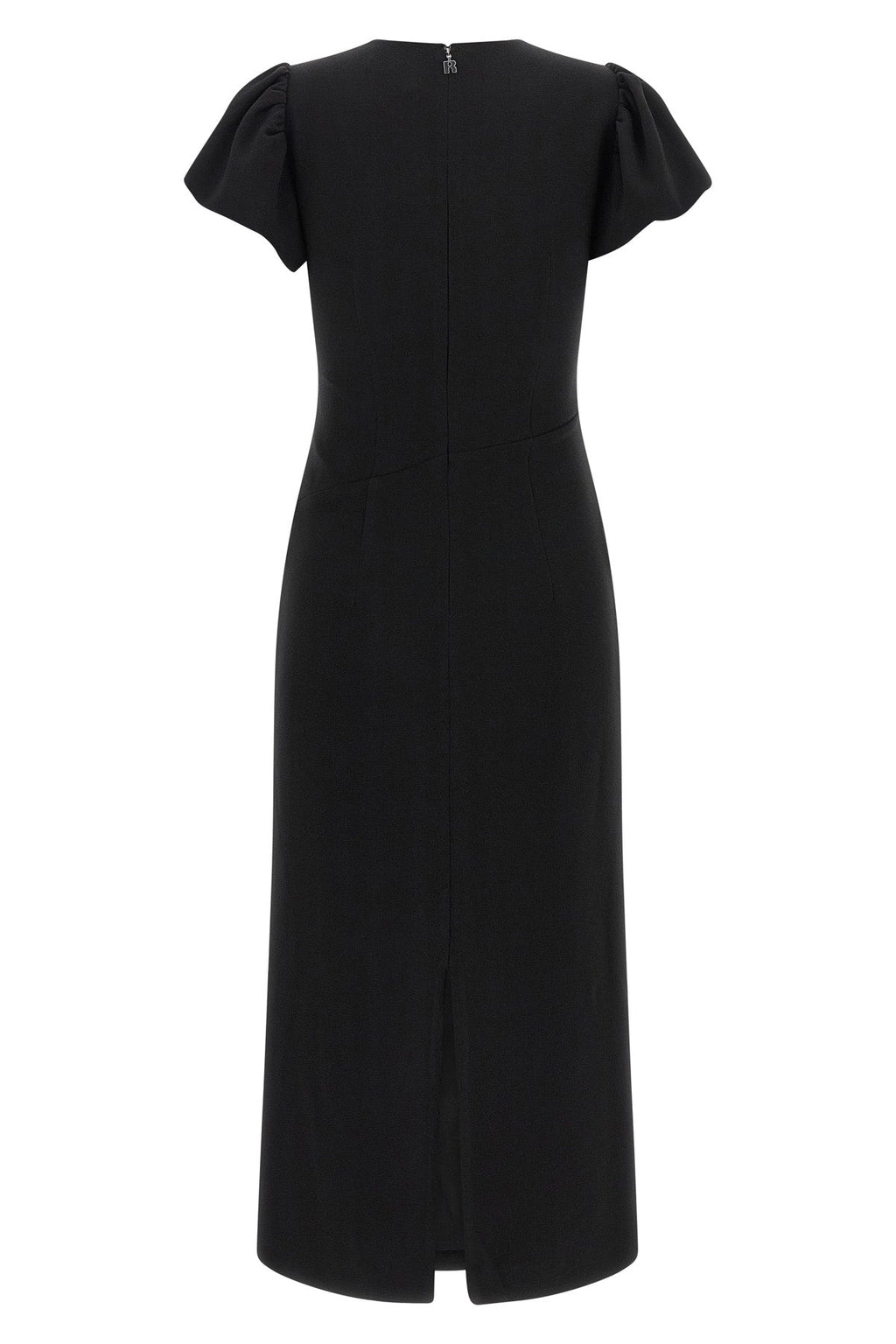 Puff-Sleeved Midi Dress
