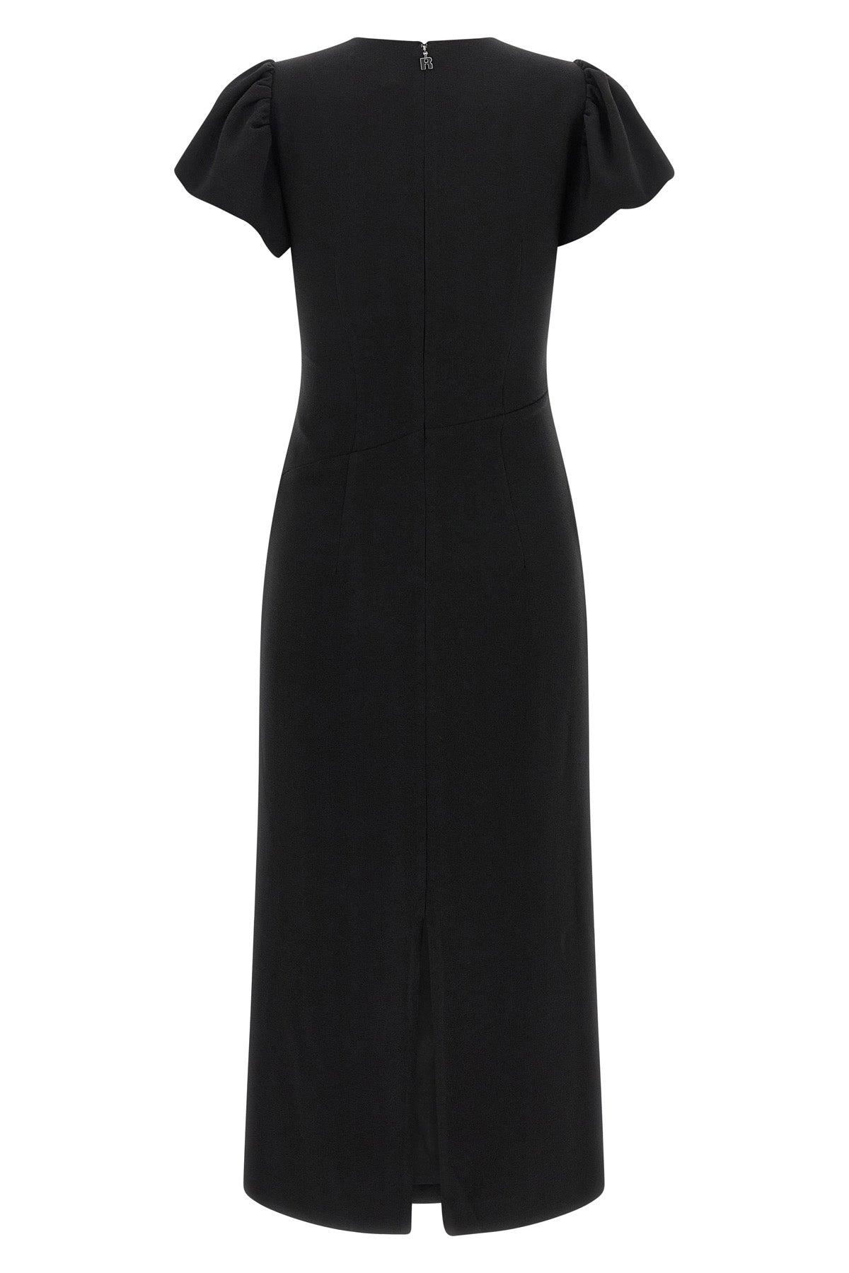Puff-Sleeved Midi Dress