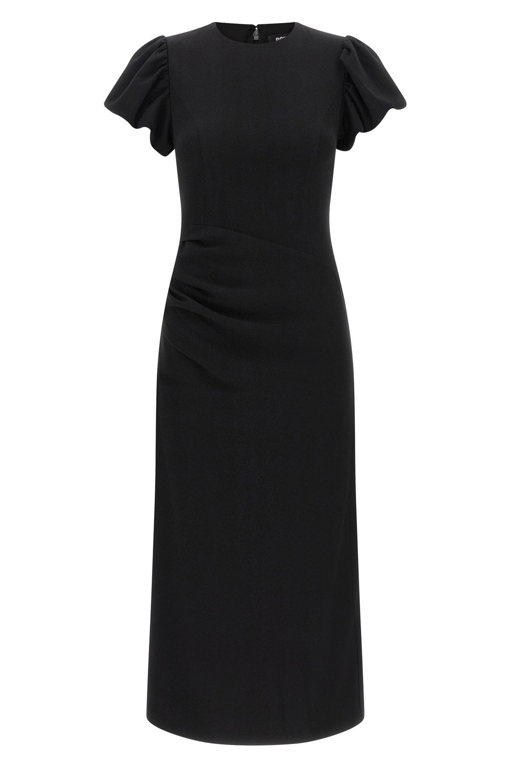 Puff-Sleeved Midi Dress