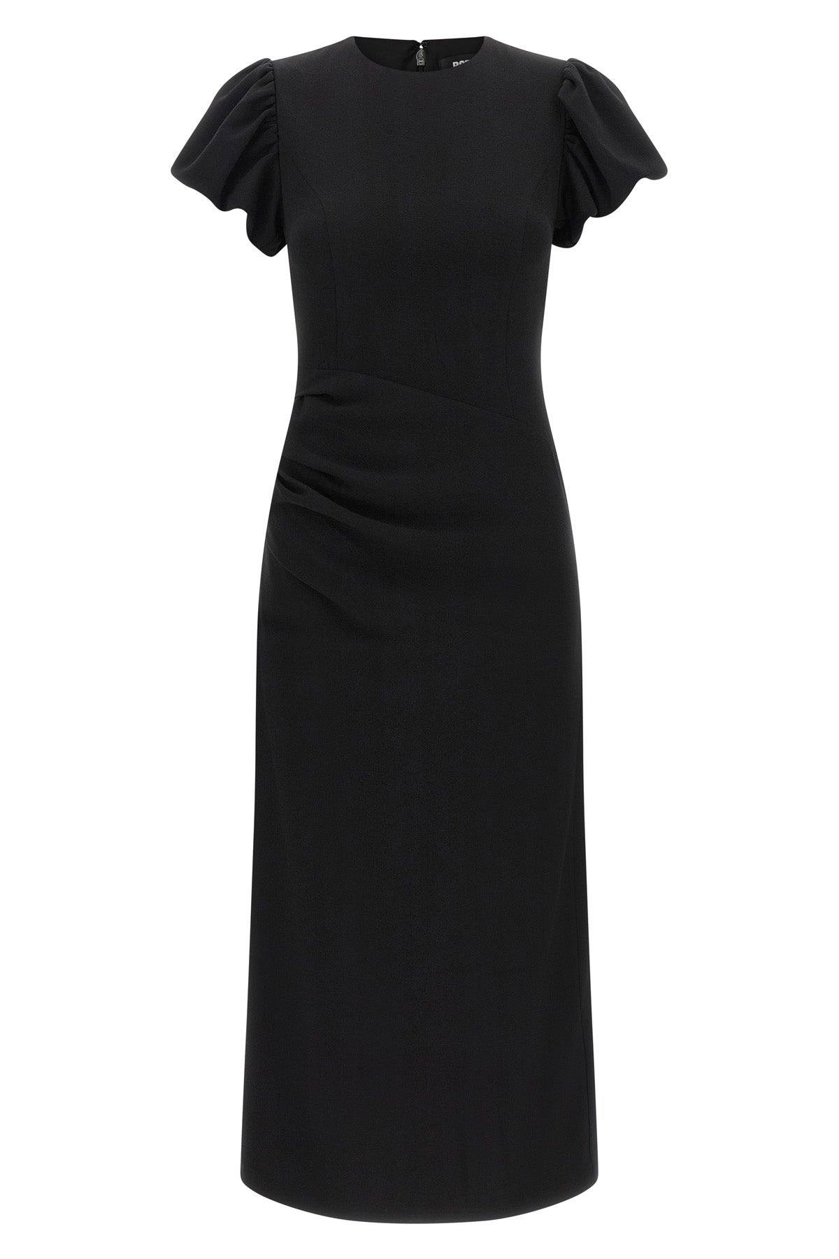 Puff-Sleeved Midi Dress