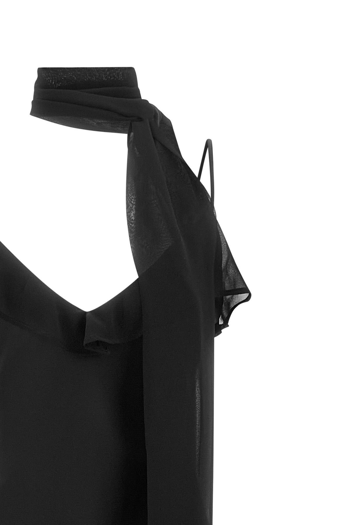 Scarf-Detail Slip Dress