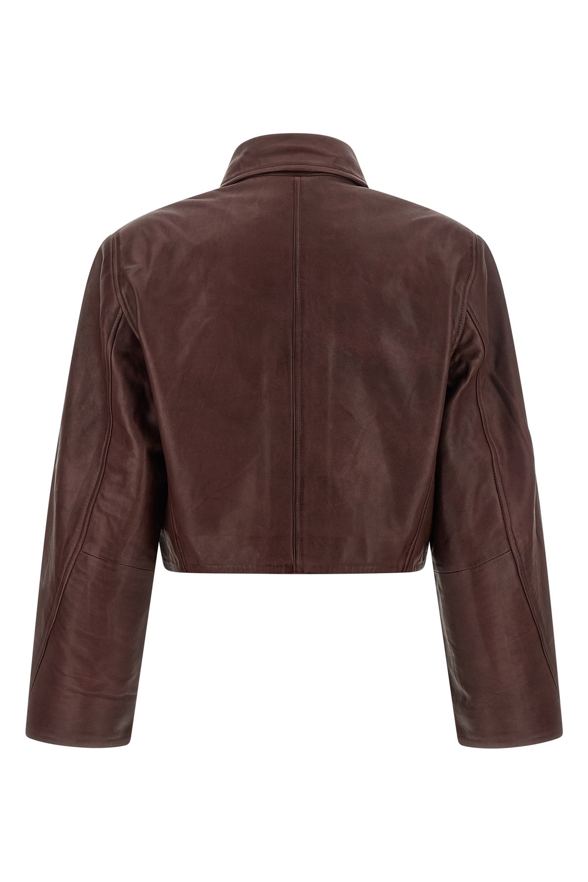 Boxy Square Leather Jacket