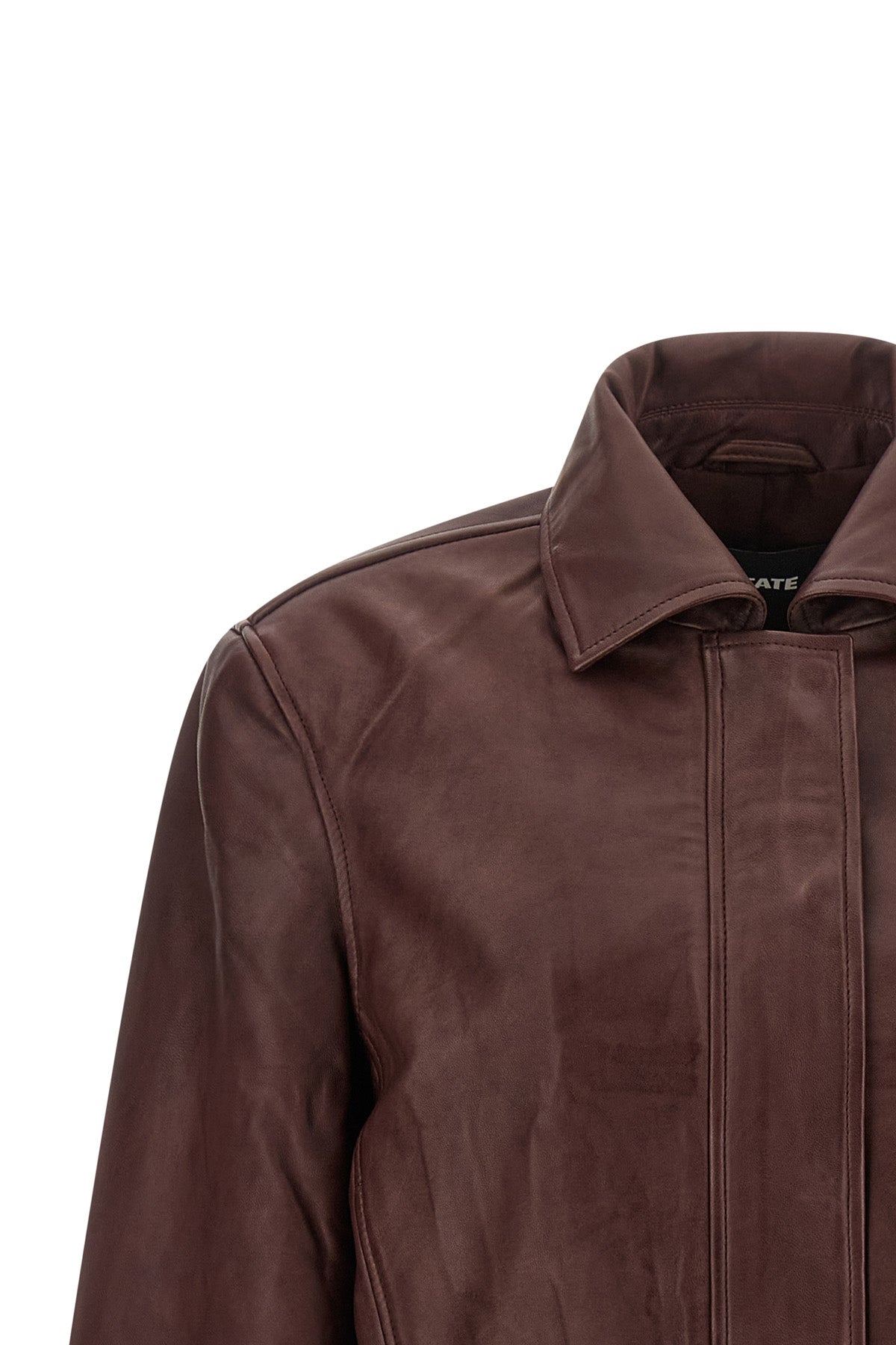 Boxy Square Leather Jacket