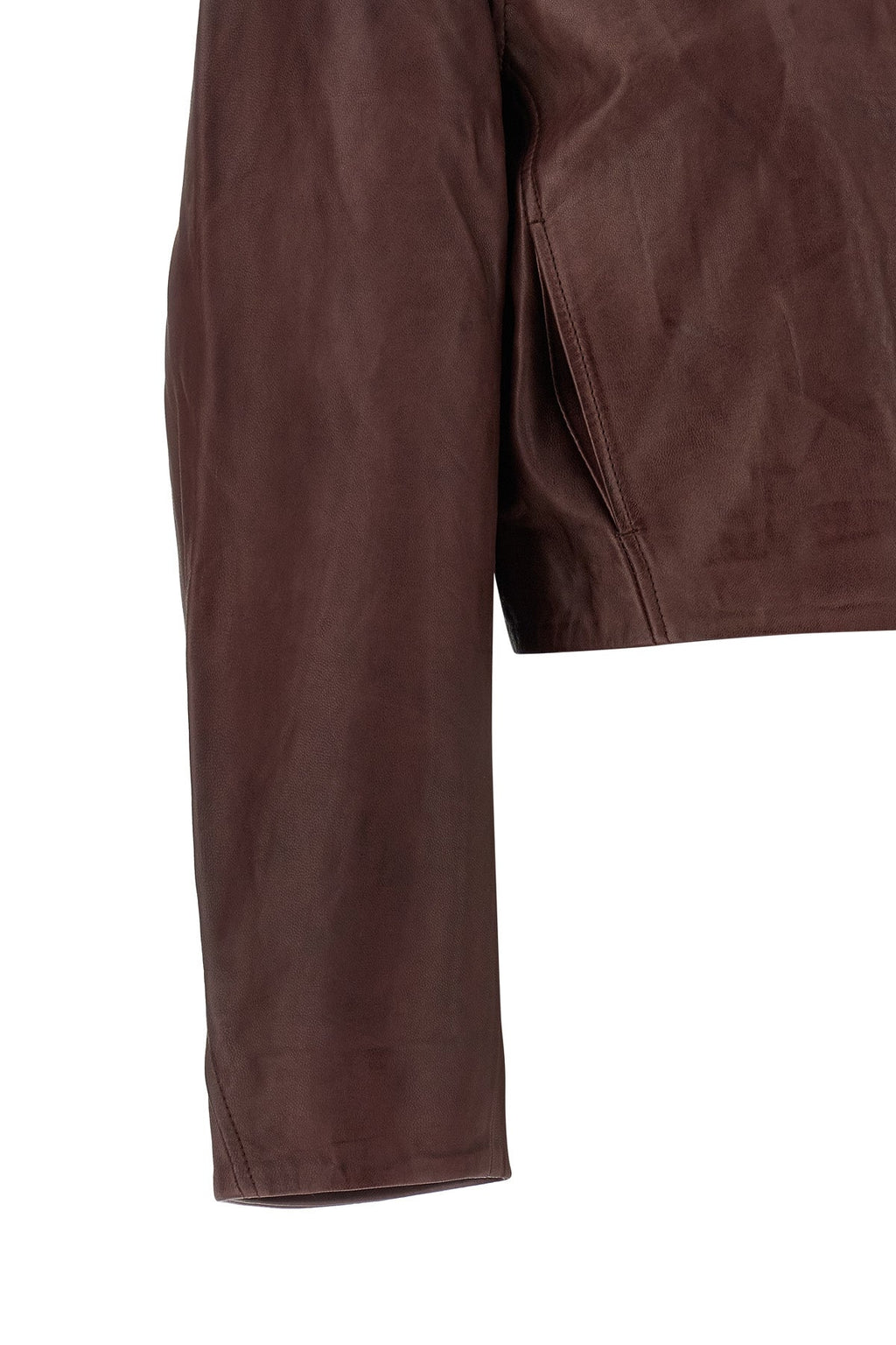 Boxy Square Leather Jacket