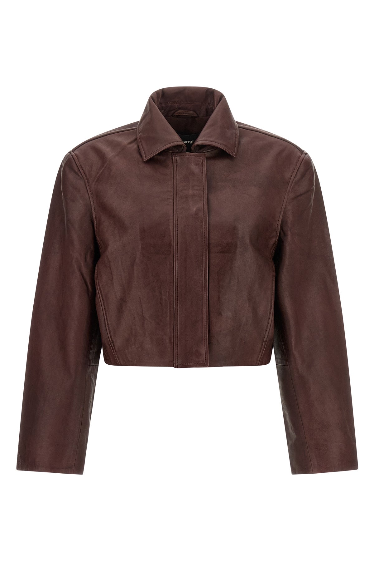 Boxy Square Leather Jacket