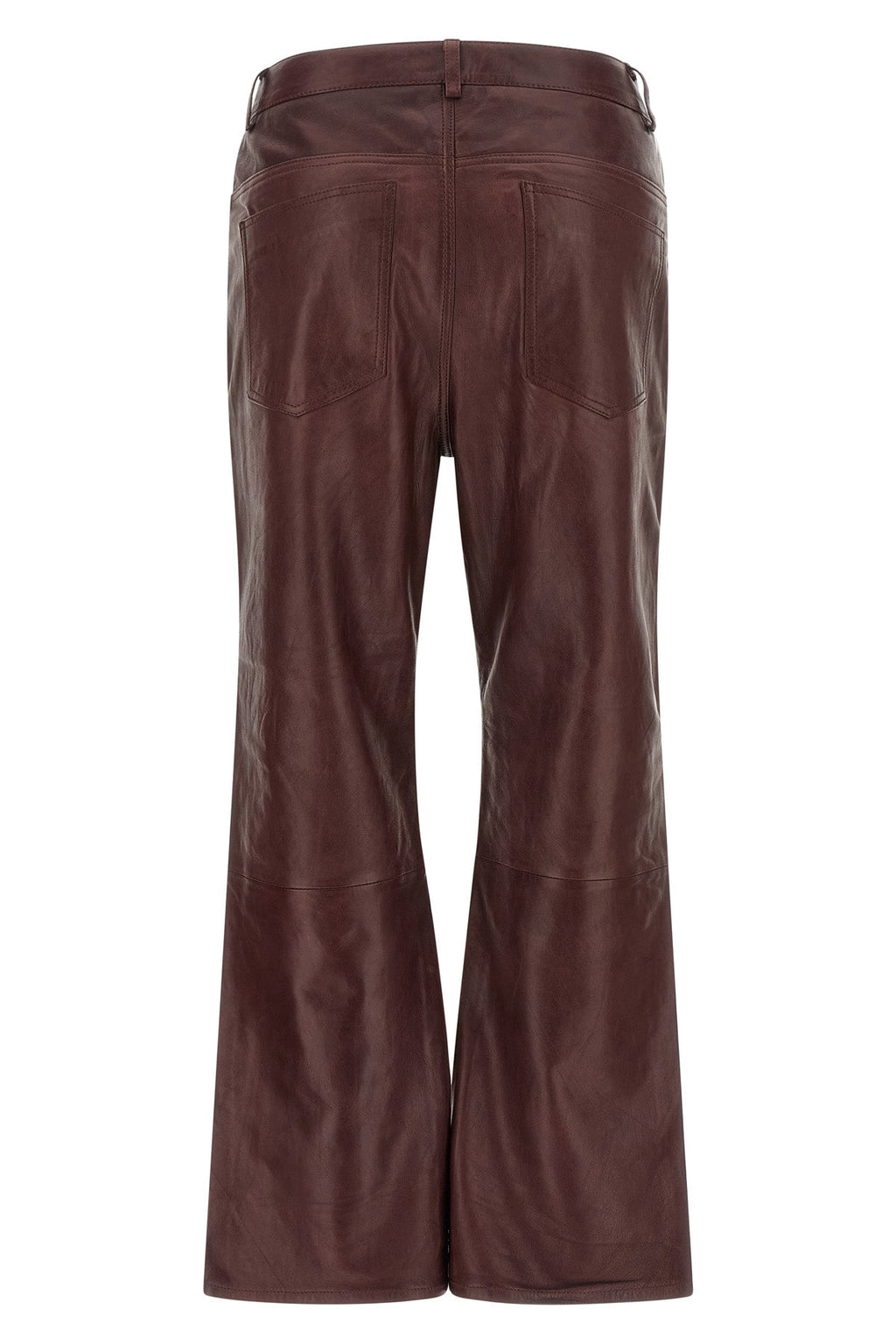 Flared Leather-Effect Trousers