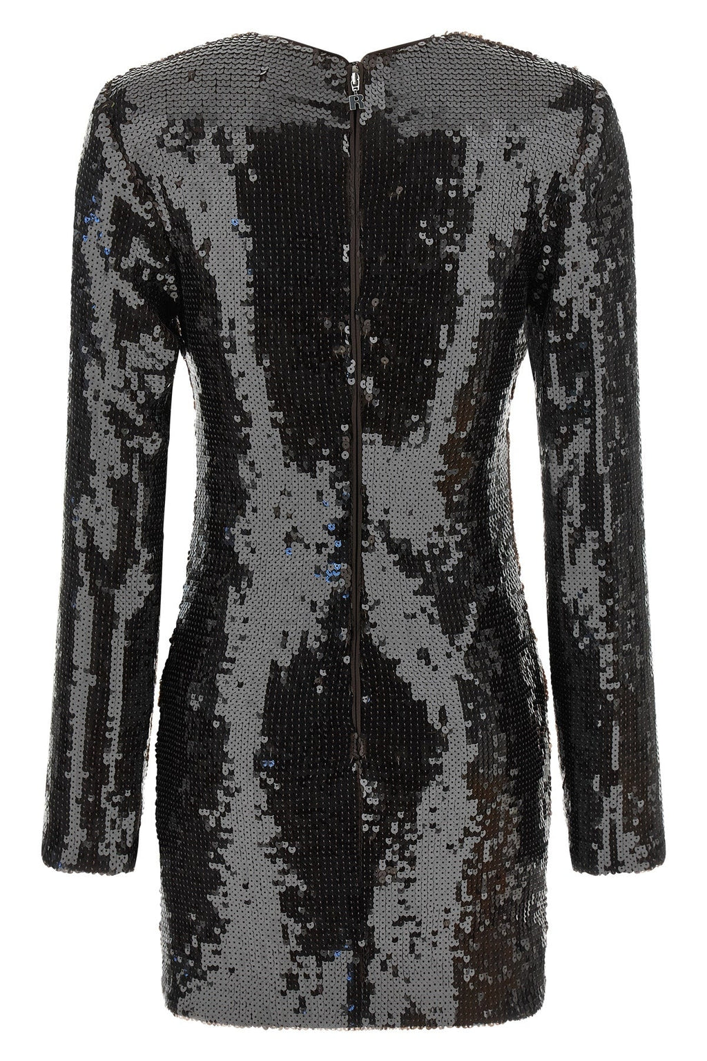 Sequin Mini Dress with 3D Floral Appliqué