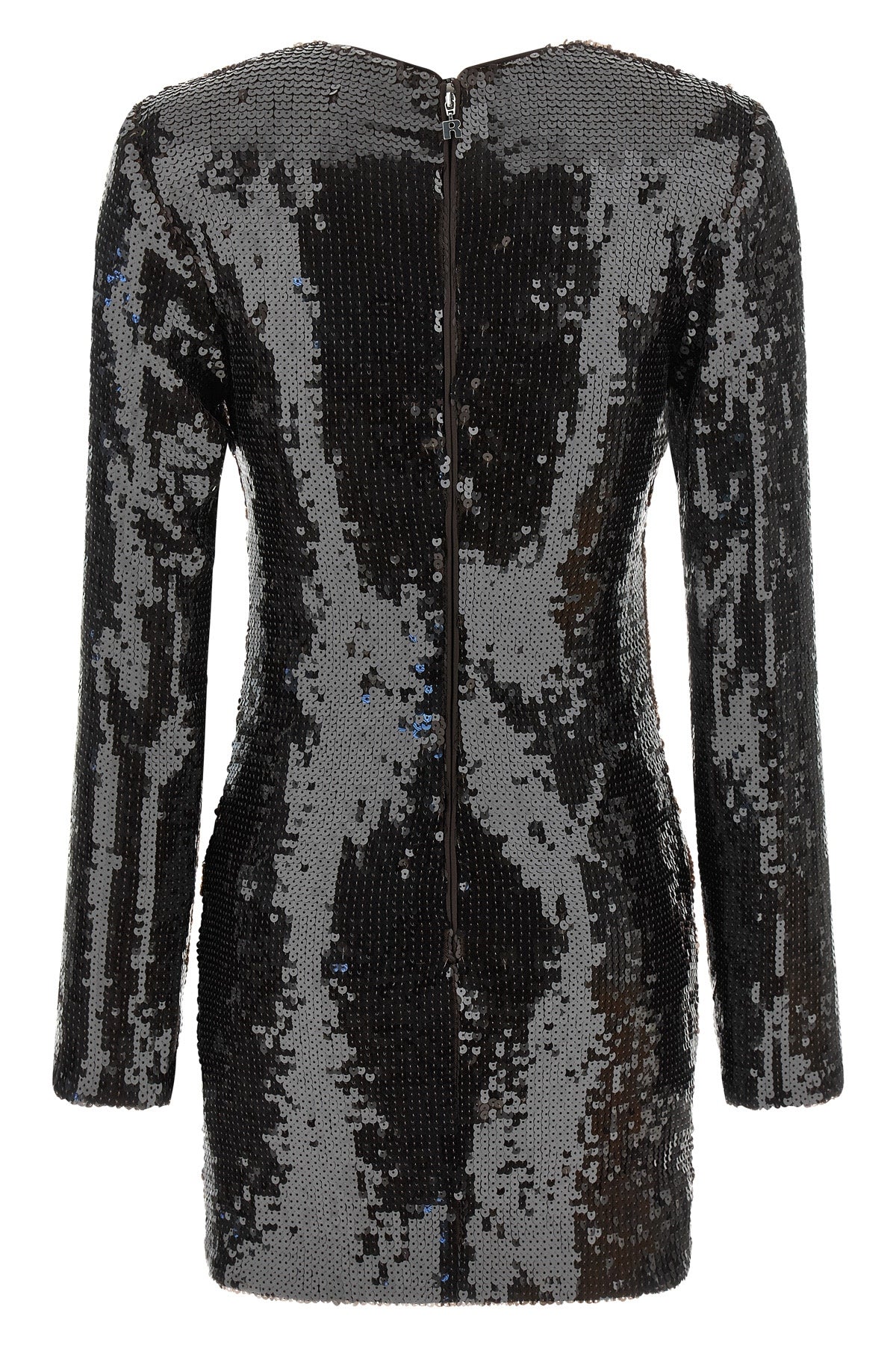 Sequin Mini Dress with 3D Floral Appliqué