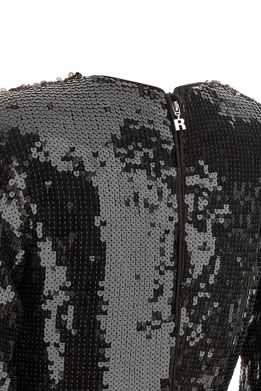 Sequin Mini Dress with 3D Floral Appliqué