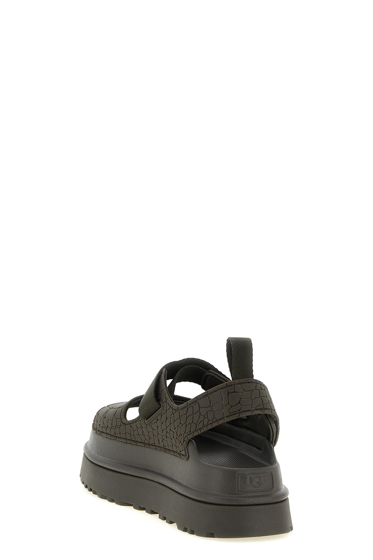 UGG Sandal With Crocodile Effect Texture