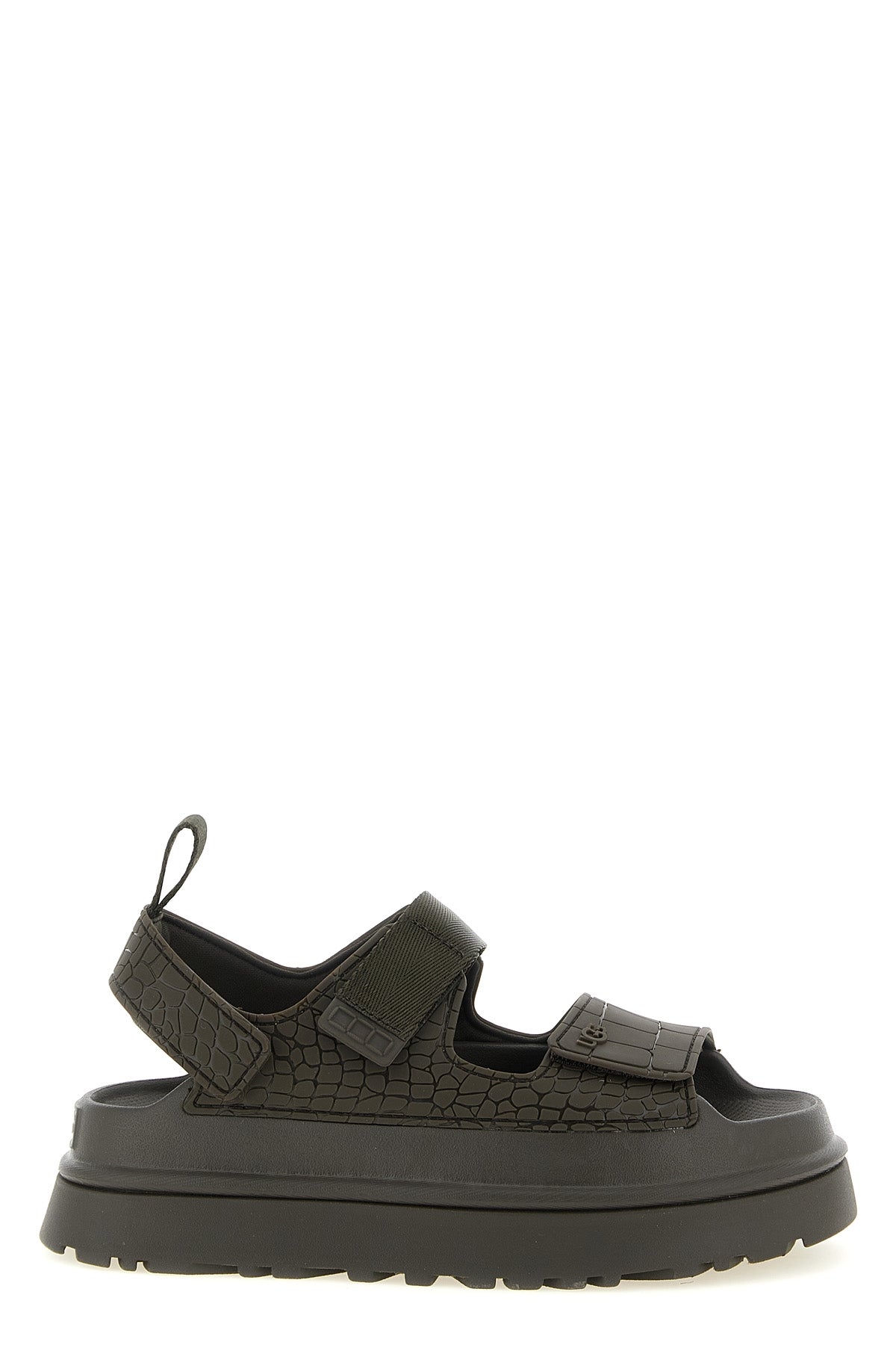 UGG Sandal With Crocodile Effect Texture