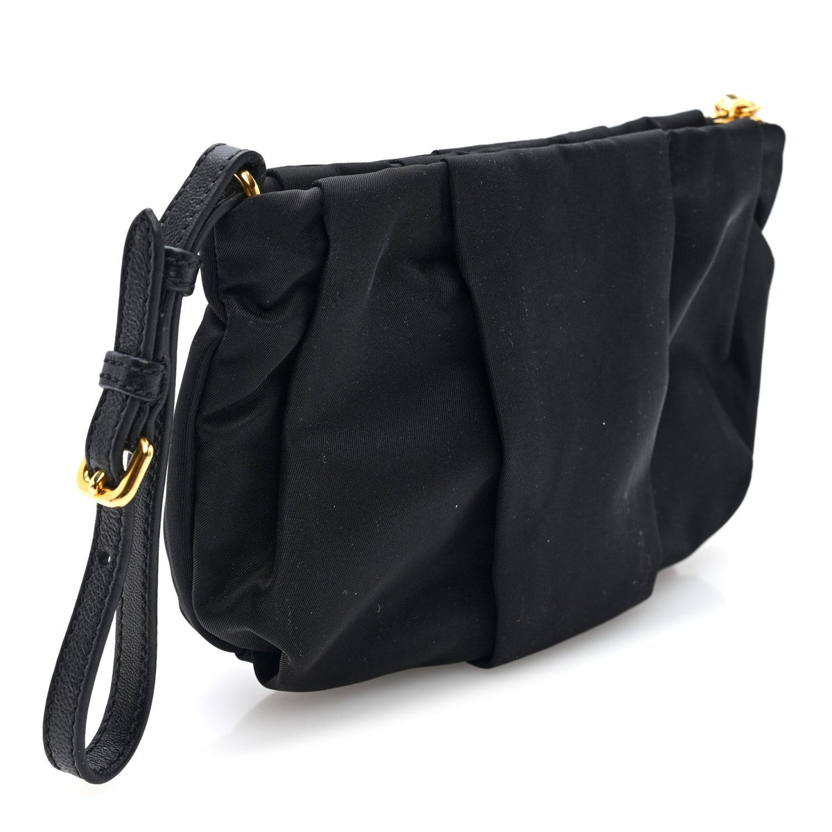 Tessuto Nylon Bow Wristlet Black
