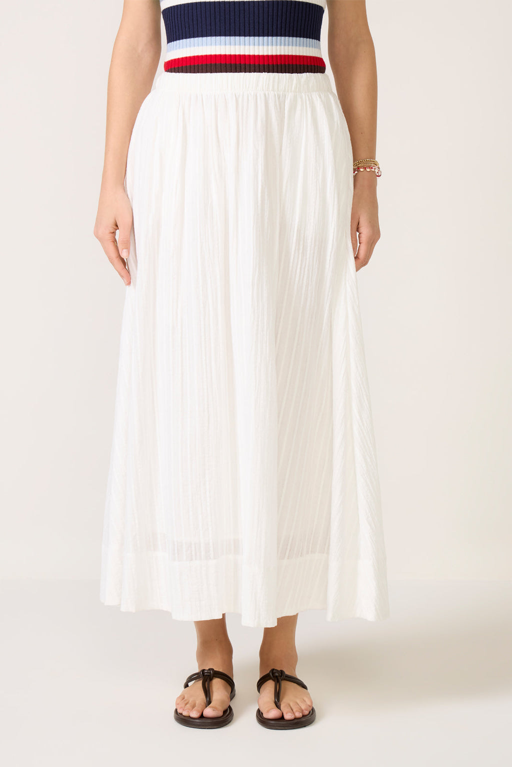 Shadow Stripe Maxi Skirt