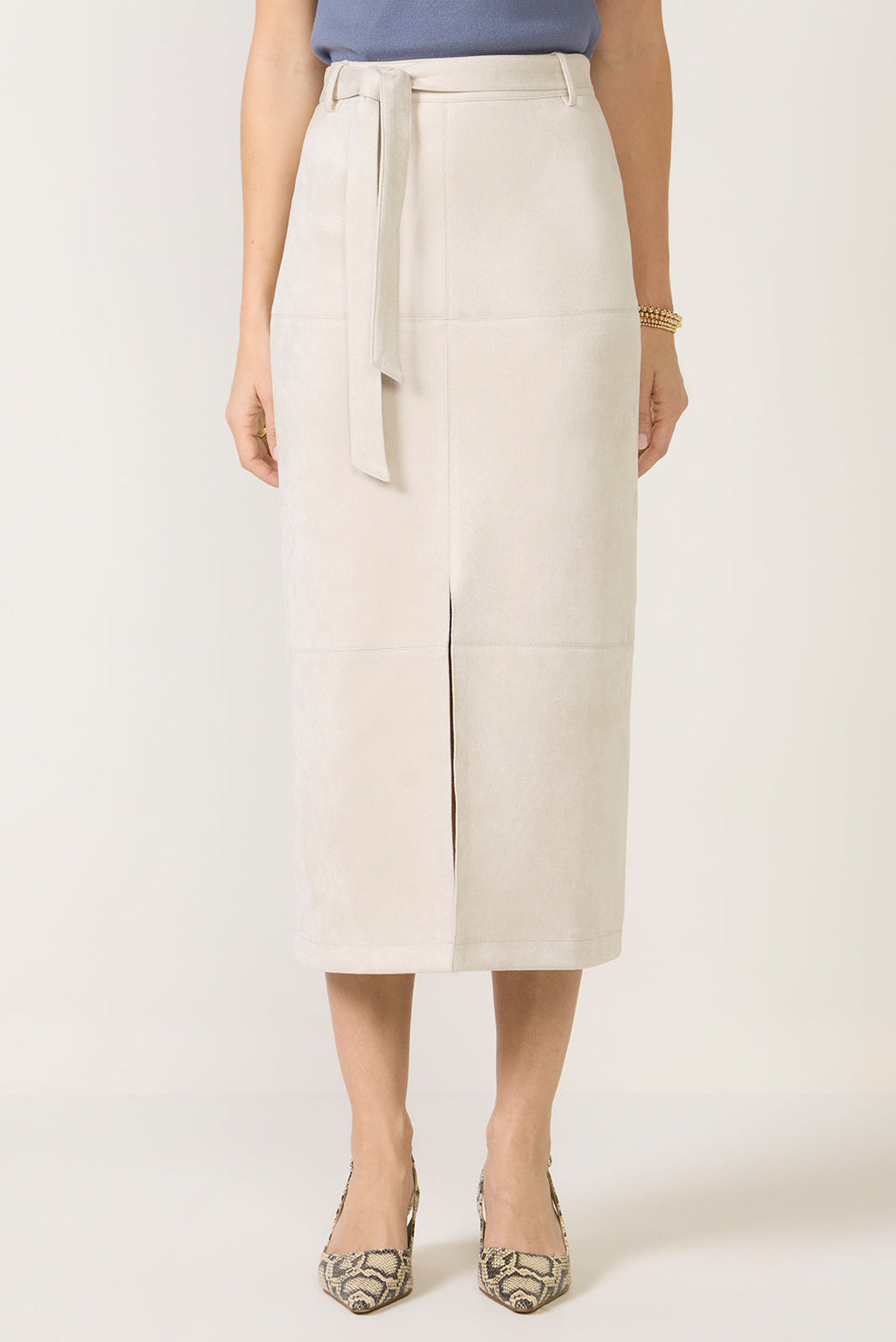 Paula Suede Midi Skirt