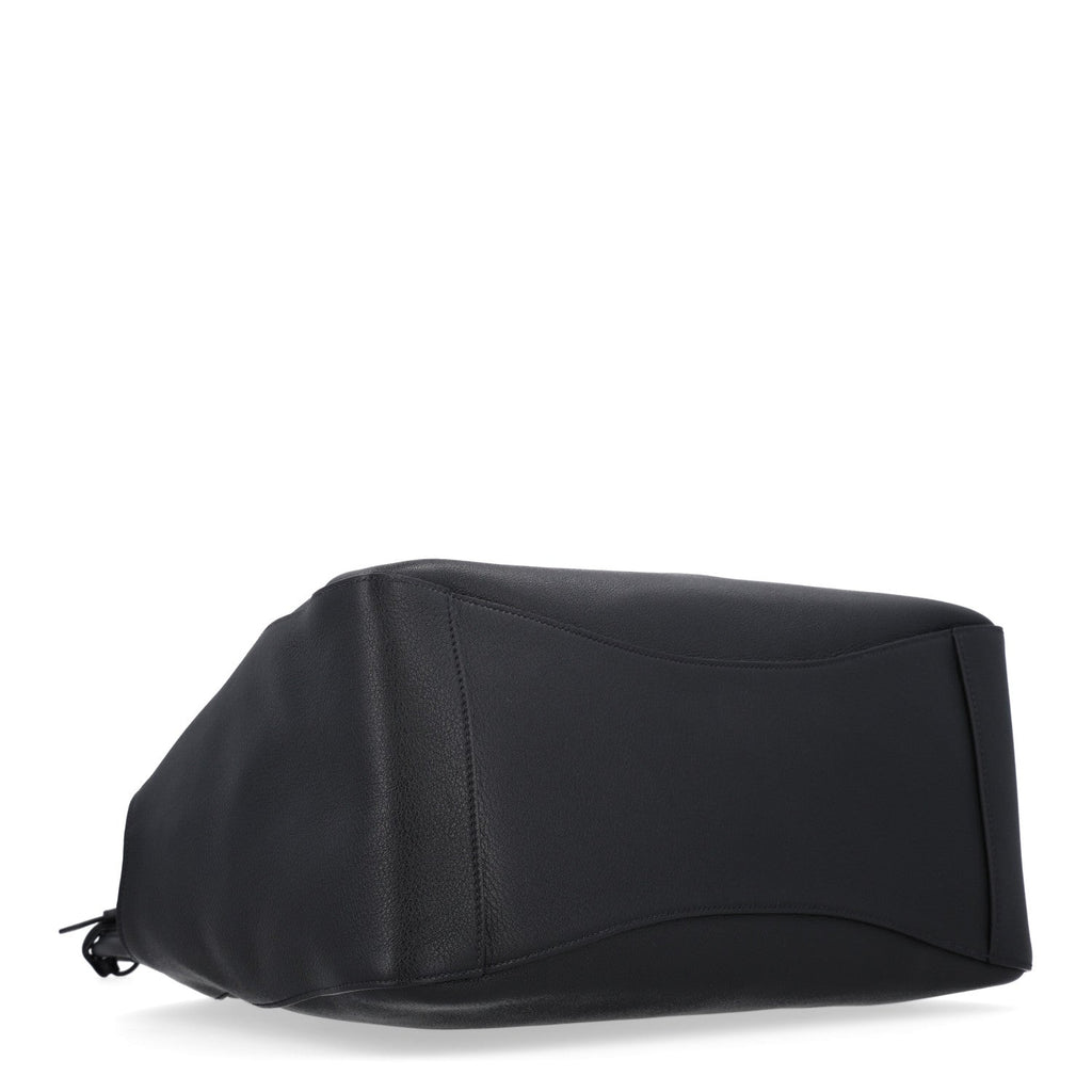 Soft Grain Calfskin Large Tote Bag Black