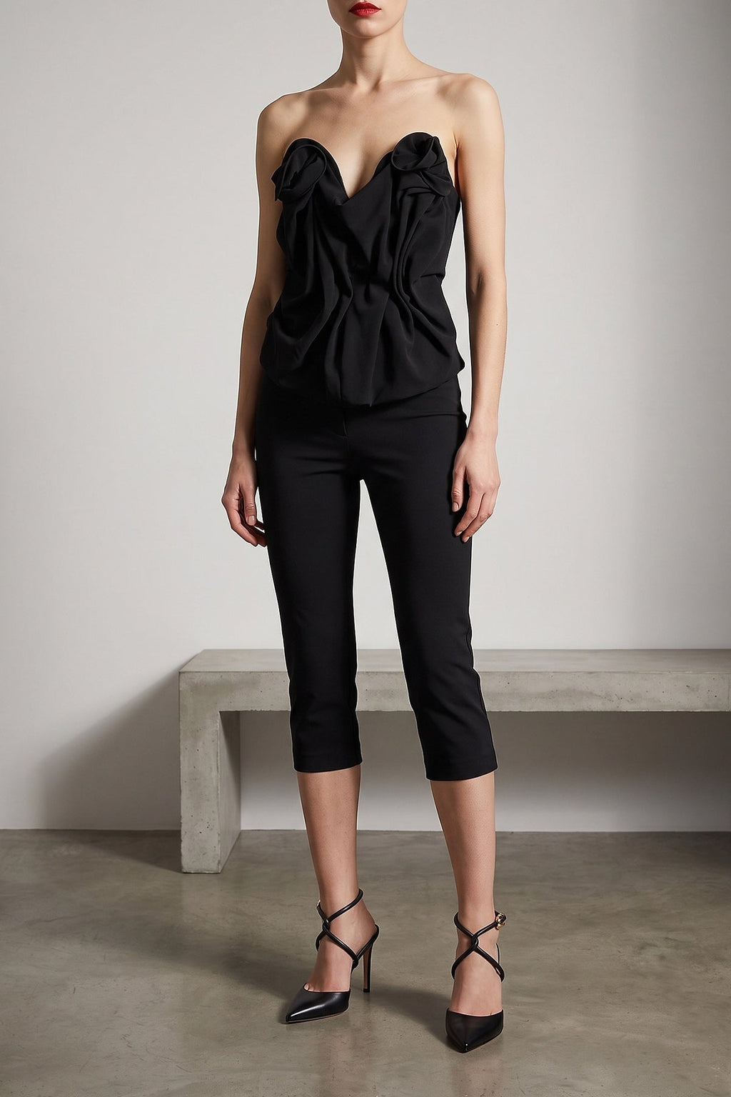 Magda Butrym Corset Top with Sculptural Draping
