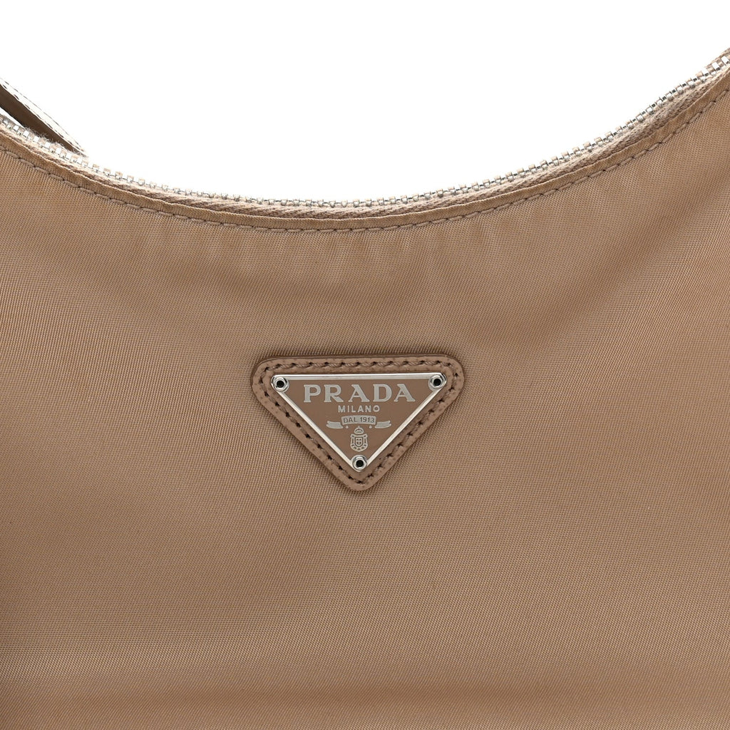 Re-Nylon Saffiano Mini Re-Edition 2005 Bag Cammeo