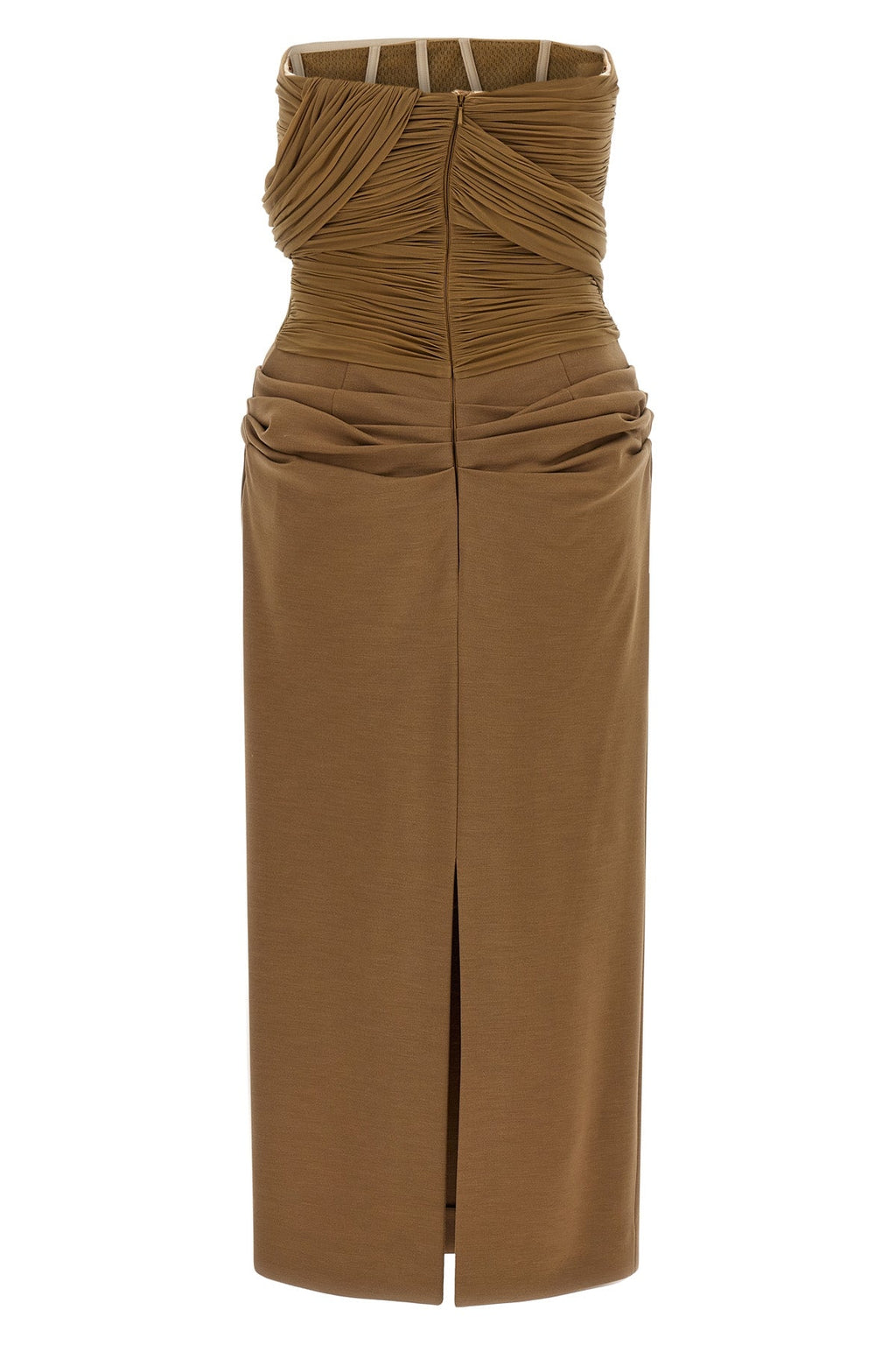 Magda Butrym Strapless Dress Draped Detail