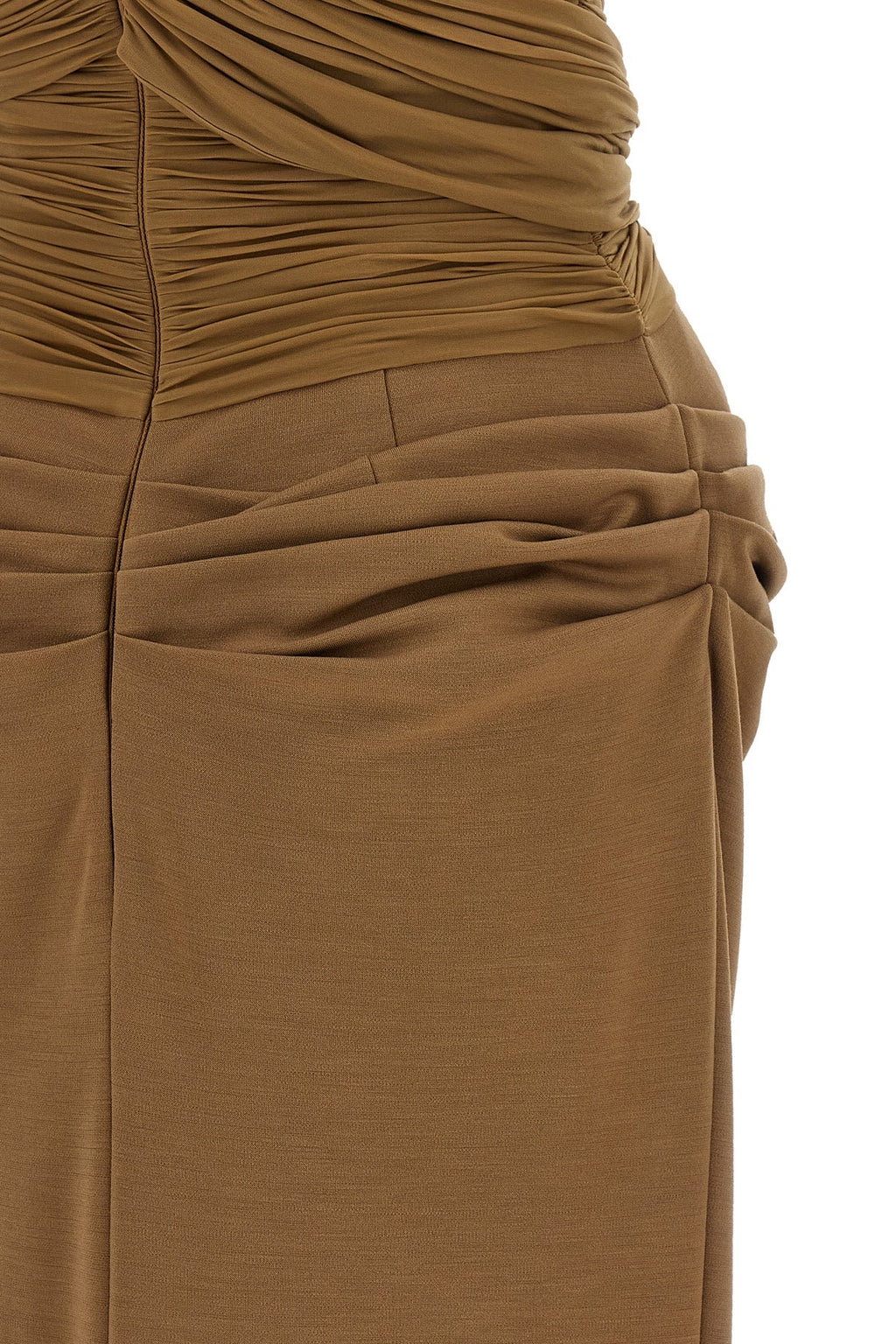 Magda Butrym Strapless Dress Draped Detail
