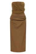 Magda Butrym Strapless Dress Draped Detail