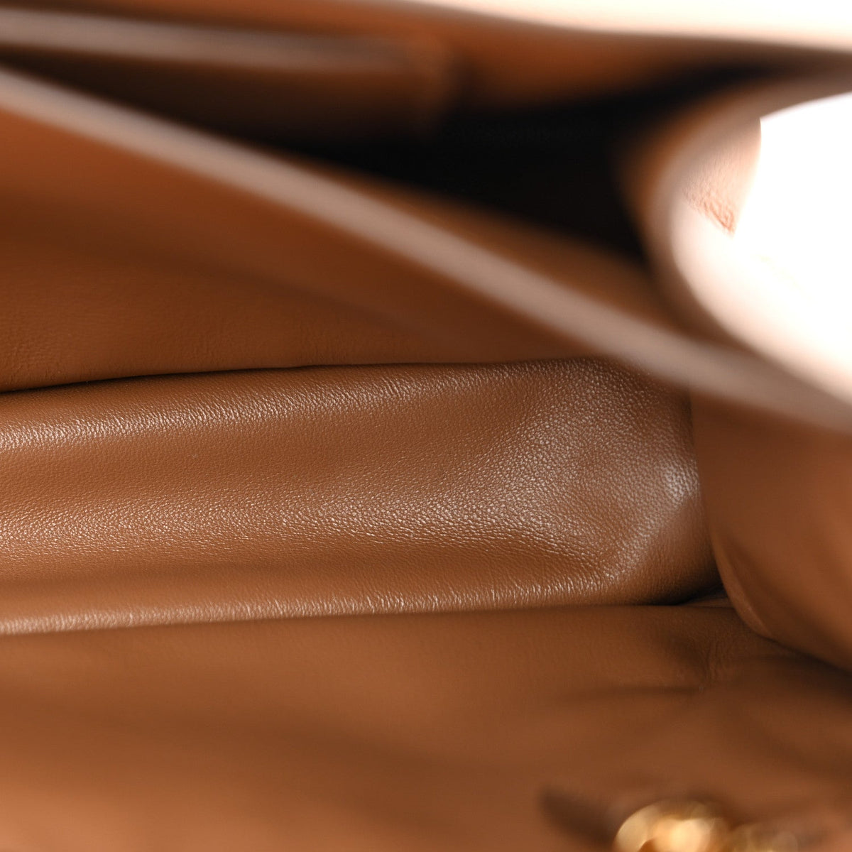 Calfskin Medium Soft Sound Shoulder Bag Caramel