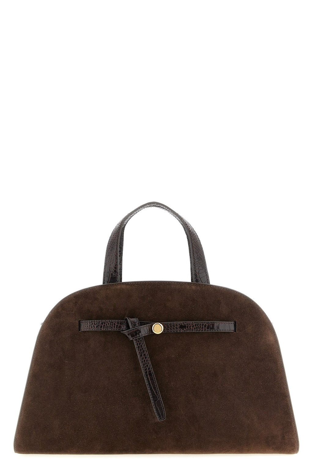 Tory Burch Romy Suede Bauletto Bag with Knotted Belt Detail