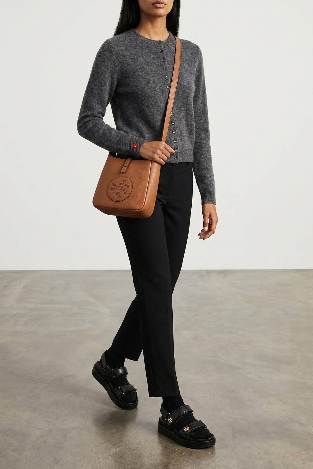Tory Burch Crossbody Bag With Perforated Logo