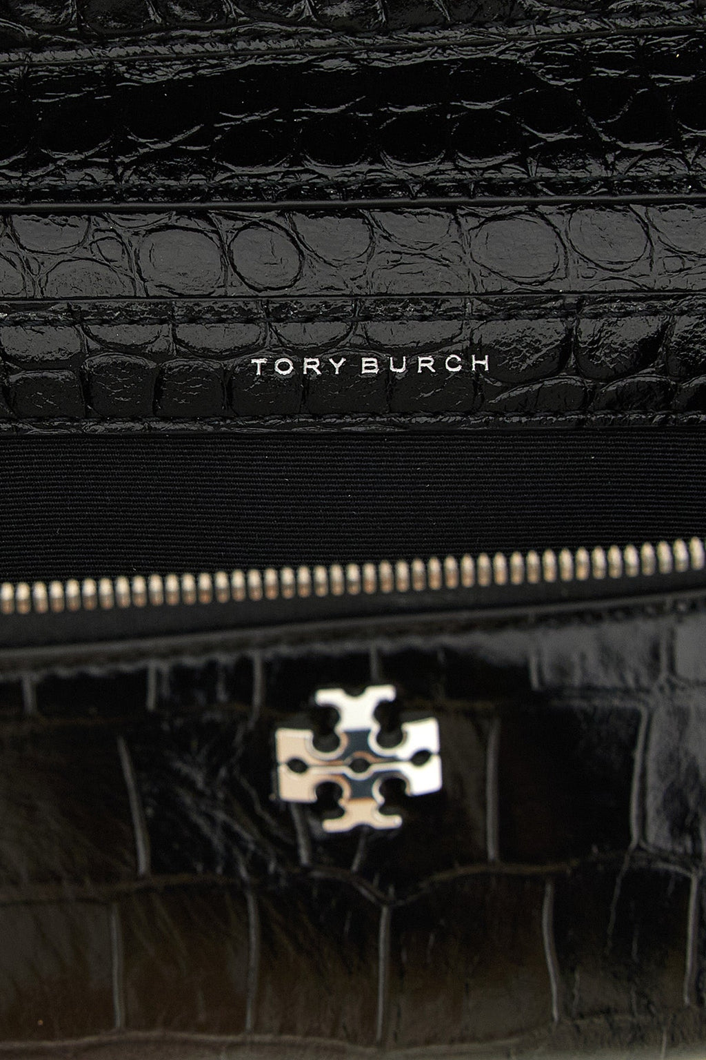 Tory Burch Vanity Case with croc-embossed finish