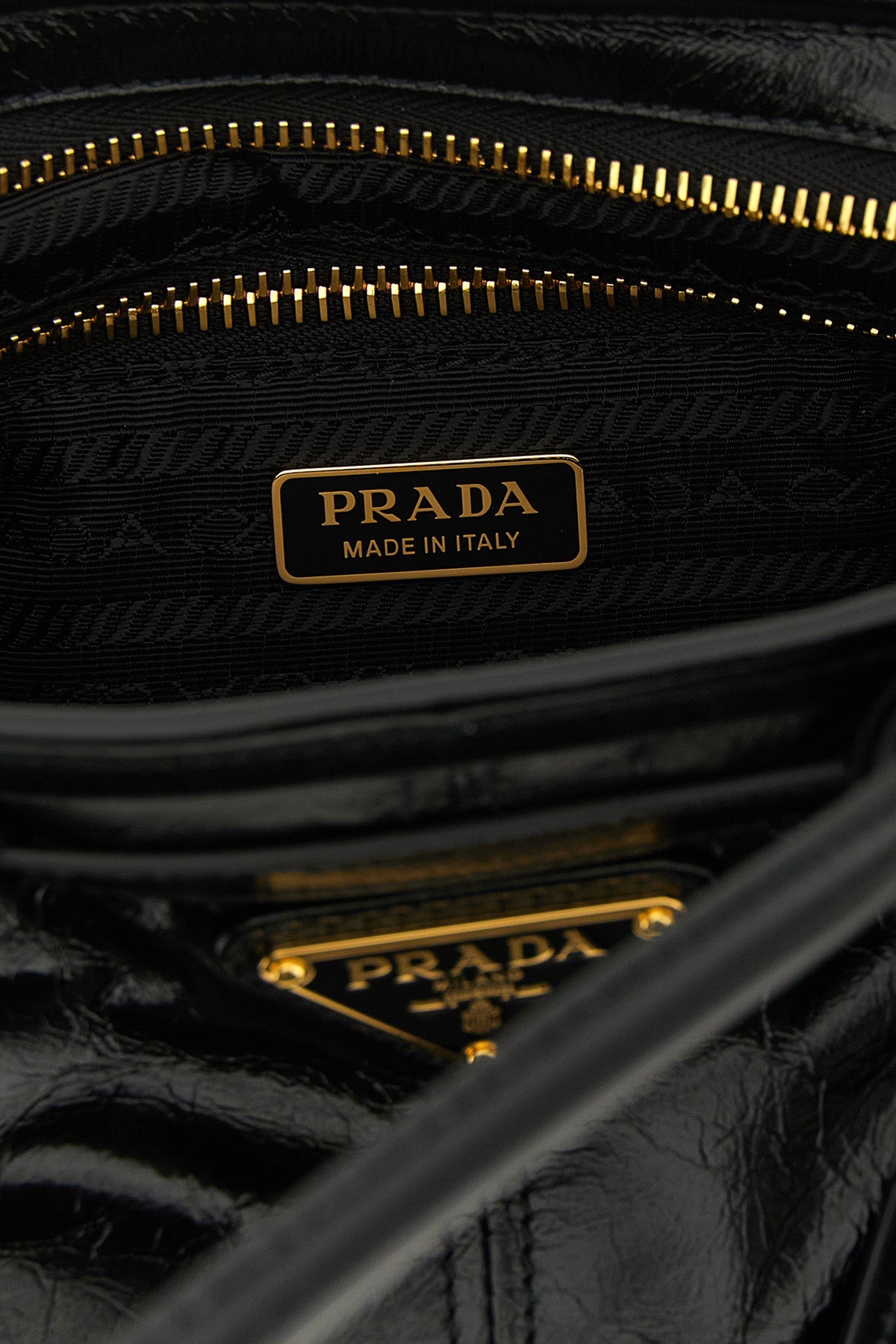 Prada Bonnie Medium Handbag in Black