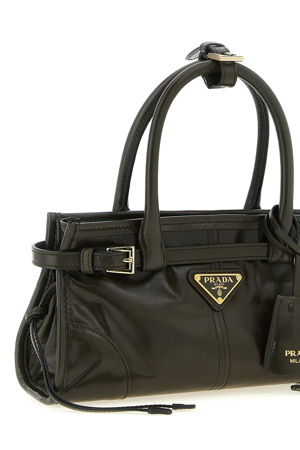 PRADA Handbag with Buckle Details