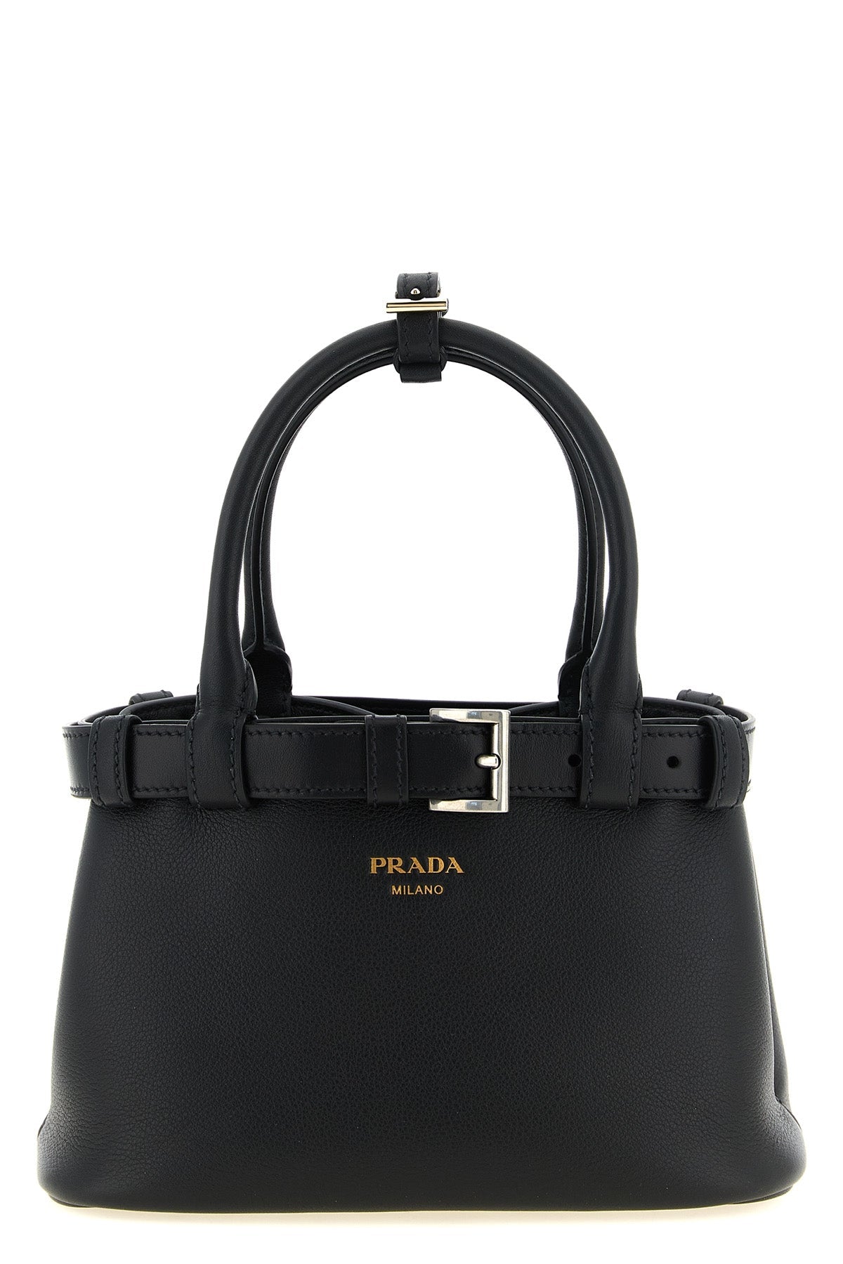 Prada Top-Handle Bag with Belt Detail