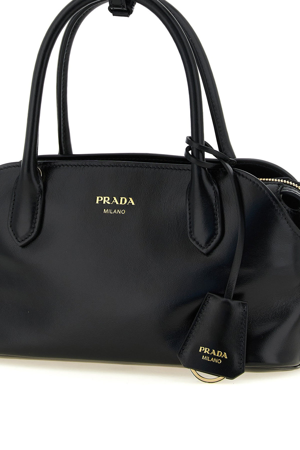 PRADA Handbag with Detachable Leather Charm