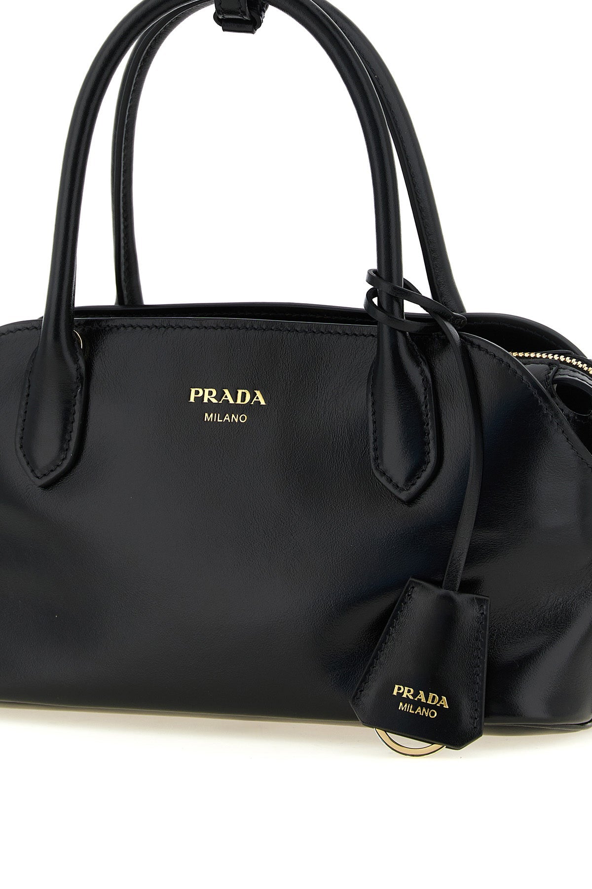 PRADA Handbag with Detachable Leather Charm